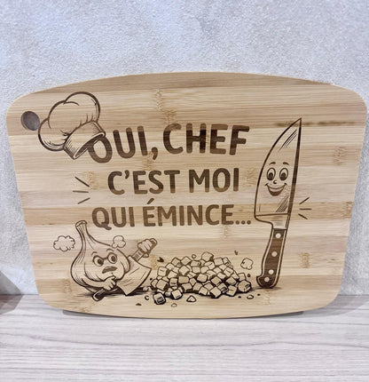 🧑‍🍳 Engraved bamboo cutting board – 28 × 22 cm