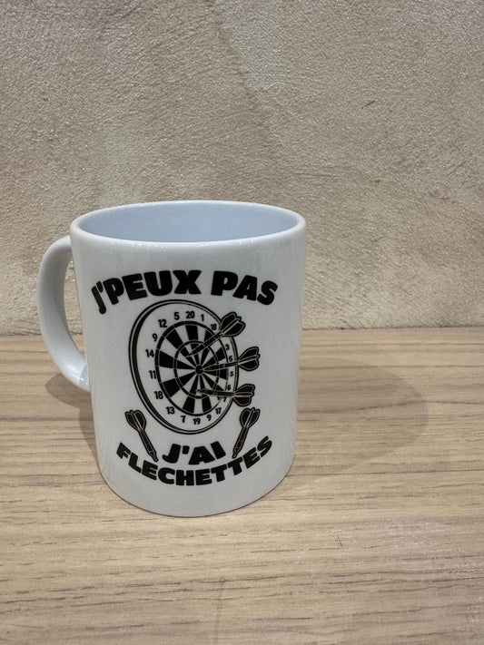 ☕ Mug « J’peux pas, j’ai fléchettes »