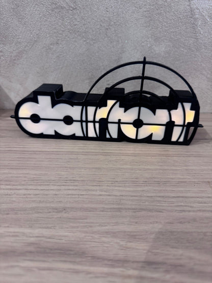 Lampe LED porte-fléchettes imprimée en 3D