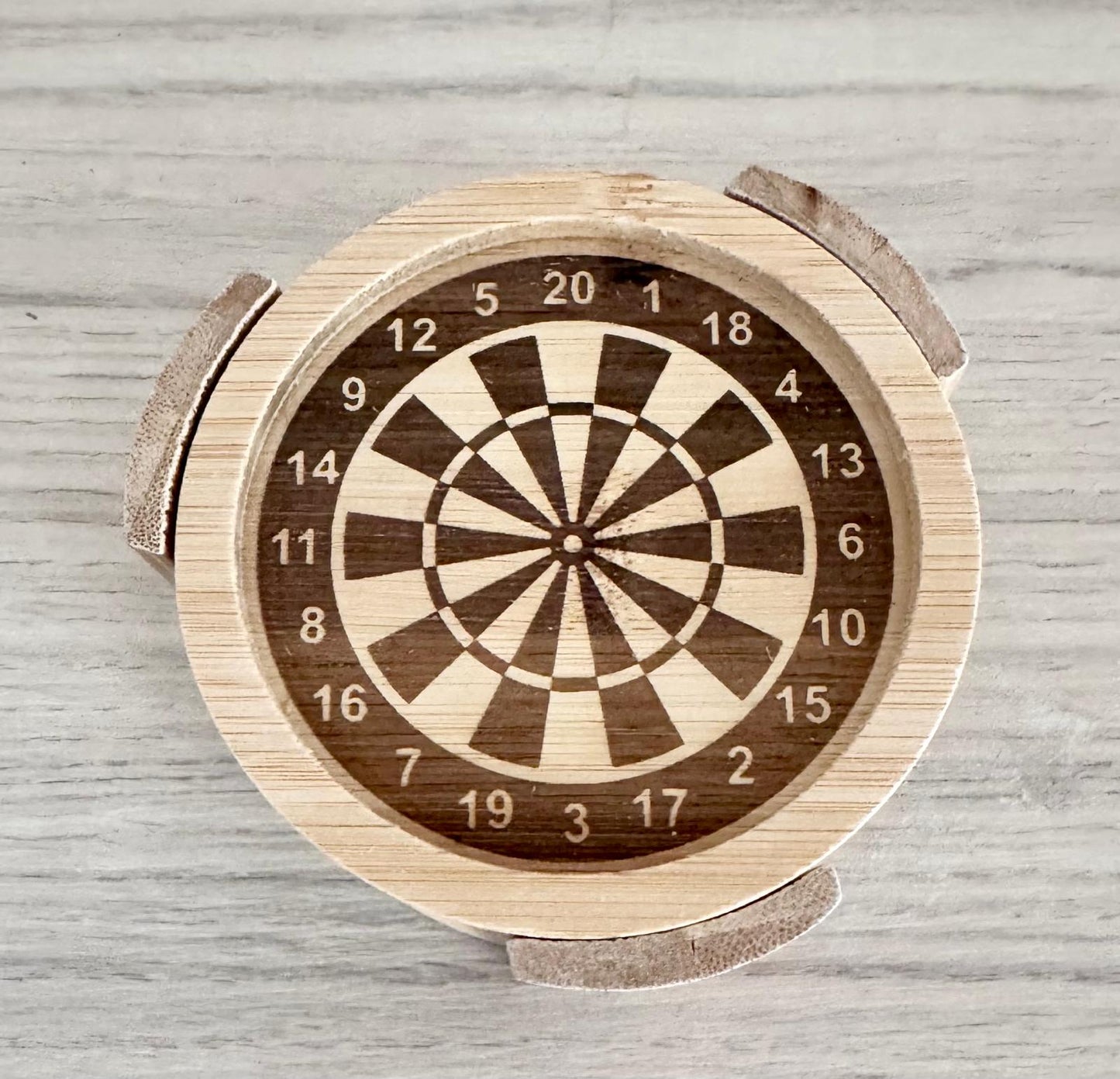 Lot de 6 dessous de verre en bois – Thème fléchettes