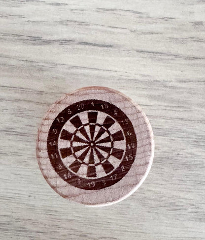 🍷 Bouchon de vin en bois – Thème Fléchettes