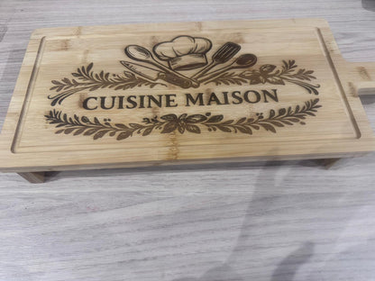 🧀🍞 Planche apéro / planche à découper en bambou gravée