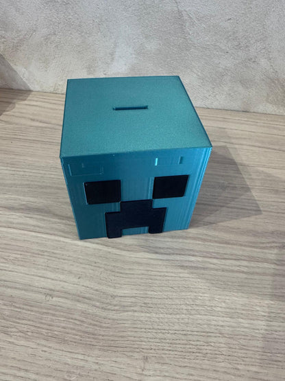 Tirelire Creeper – Boîte à monnaie style jeu vidéo (Impression 3D)