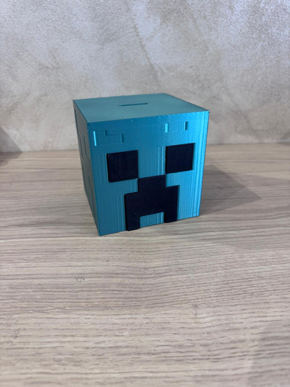 Tirelire Creeper – Boîte à monnaie style jeu vidéo (Impression 3D)