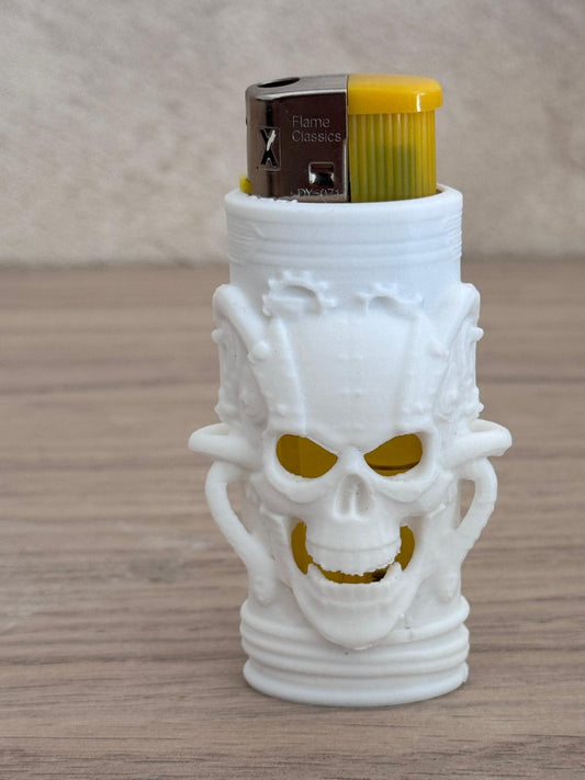 Étui de Briquet Original avec briquet – Impression 3D Crâne / tête de mort