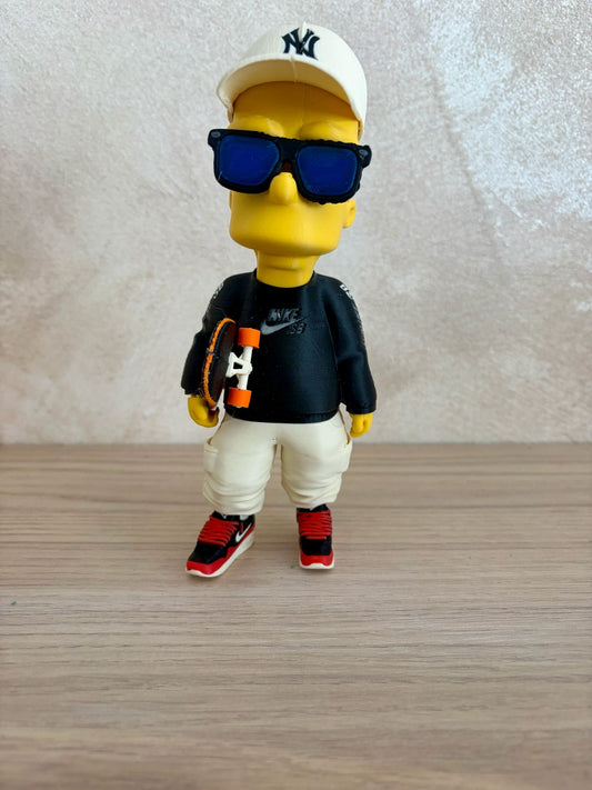 Figurine Bart Simpson Skateur – Impression 3D 🎮🛹