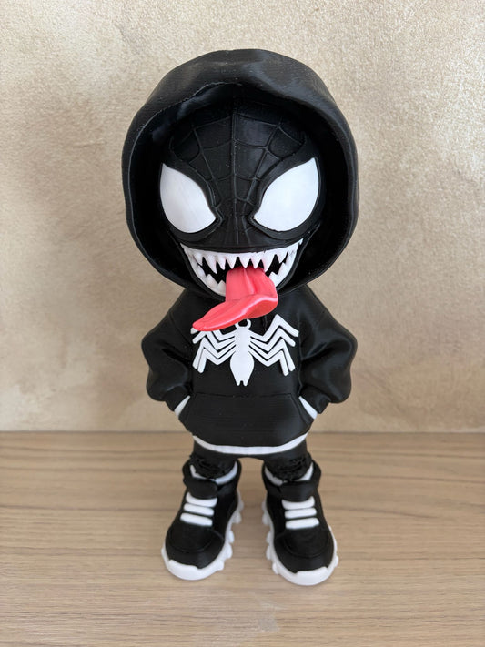 Figurine Venom Streetwear – Hoodie Noir 🖤🔥