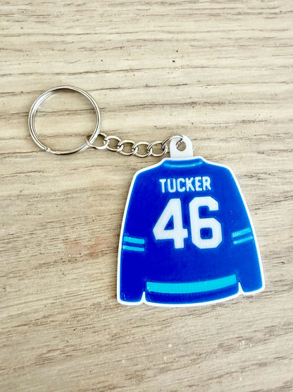 Porte-clé Maillot Hockey Personnalisé 🏒💙