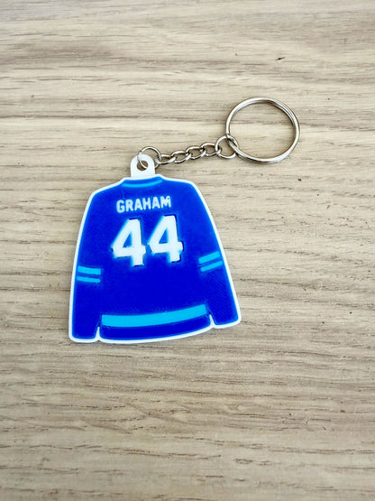 Porte-clé Maillot Hockey Personnalisé 🏒💙