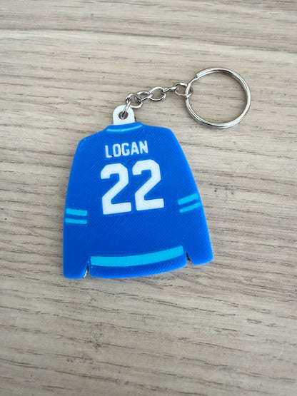 Porte-clé Maillot Hockey Personnalisé 🏒💙