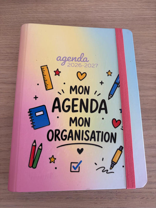 Agenda scolaire 2026-2027 « Mon agenda, mon organisation »