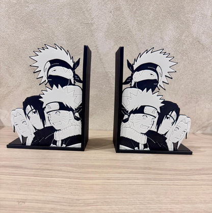 Serre-livres Naruto – Équipe 7 (Kakashi, Naruto, Sasuke, Sakura)