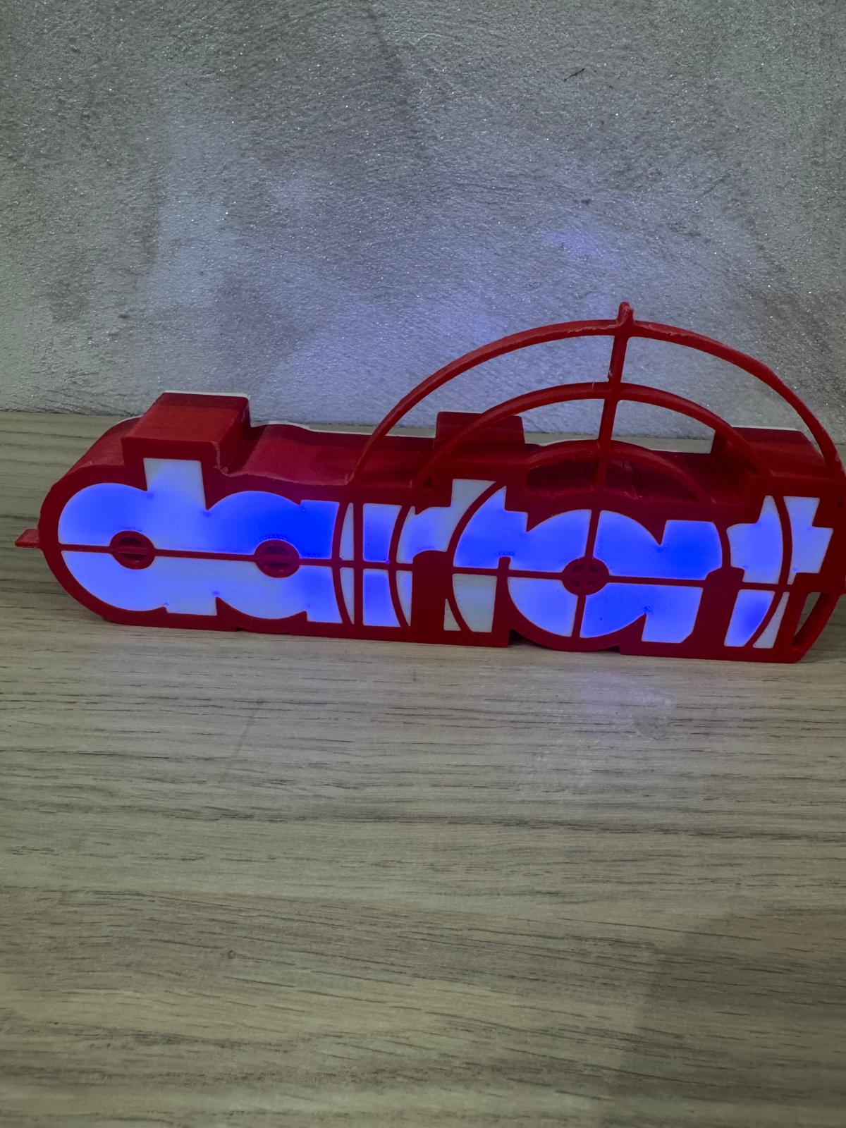 Lampe LED porte-fléchettes imprimée en 3D