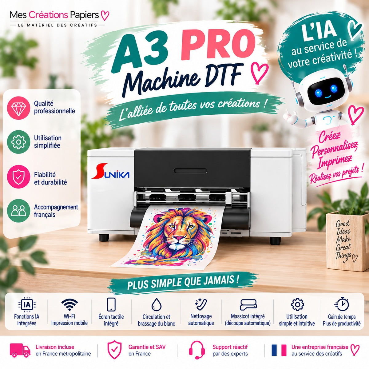 Imprimante DTF SUNIKA SK-A301 A3 PRO – Machine seule