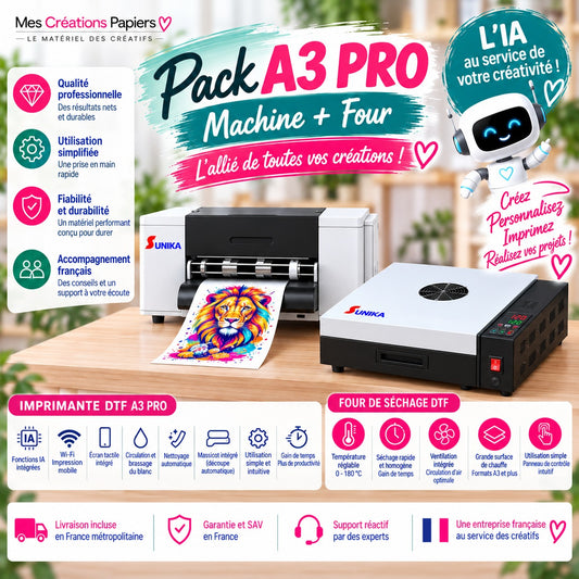 Imprimante DTF SUNIKA SK-A301 A3 PRO + Four de séchage