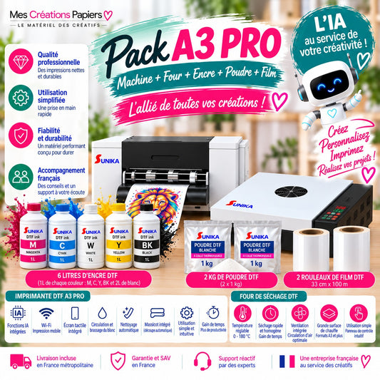 Pack complet DTF SUNIKA SK-A301 A3 PRO