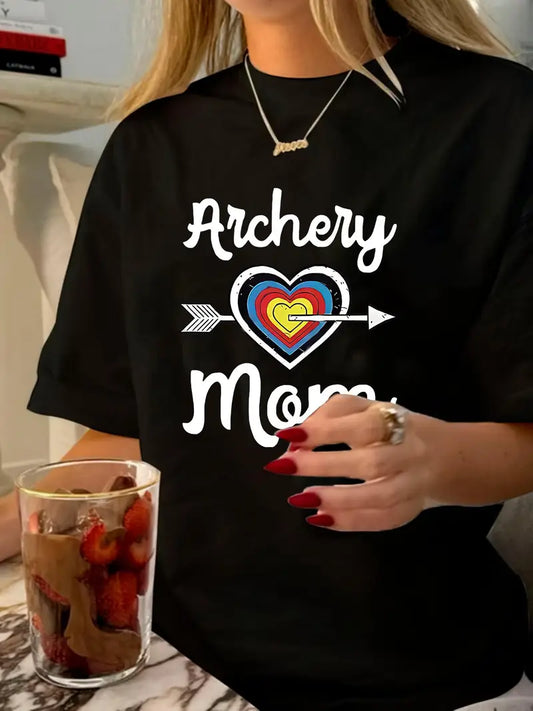 ❤️🏹 Tee-shirt "ARCHERY MOM" - Cœur cible pour mamans archères