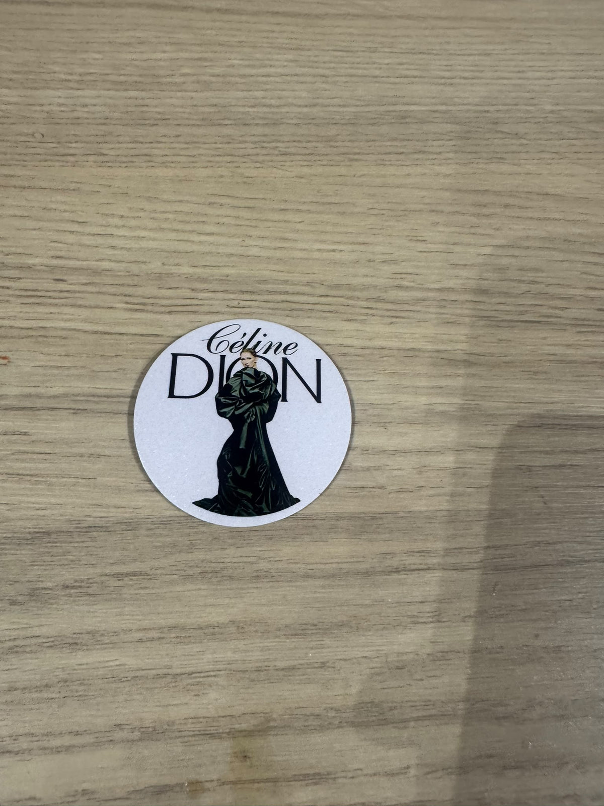 Photo originale M1 de l’aimant souple Céline Dion robe noire