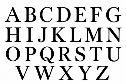 Choix des lettres majuscules élégantes A à Z