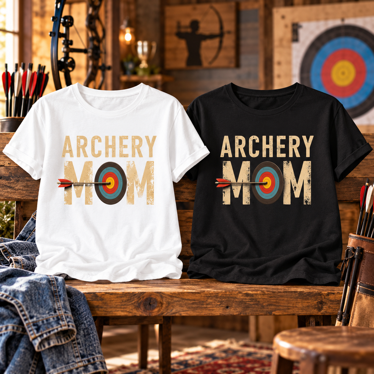 T-shirt Archery Mom décontracté – présentation
