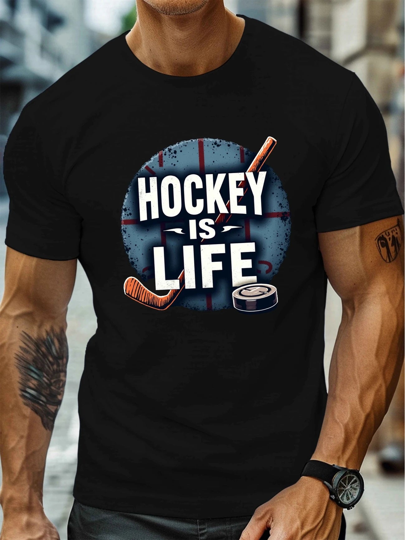 🏒 T-shirt "Hockey is Life" – Style et Passion sur le Glace !