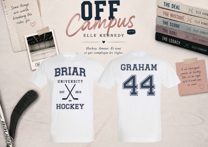 Briar University Hockey T-Shirt – White – Off Campus