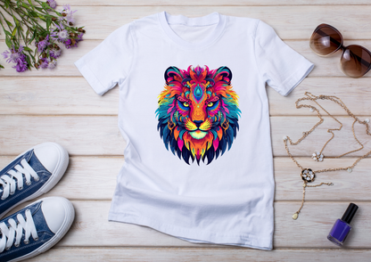 T-shirt Psychedelic Design personnalisé – 100 motifs au choix – Noir ou Blanc