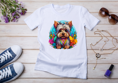 T-shirt Psychedelic Design personnalisé – 100 motifs au choix – Noir ou Blanc