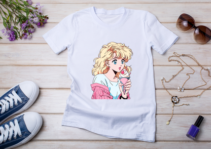 T-shirt Retro Anime Nostalgia – 61 modèles au choix – Noir ou Blanc