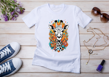 T-shirt Psychedelic Design personnalisé – 100 motifs au choix – Noir ou Blanc