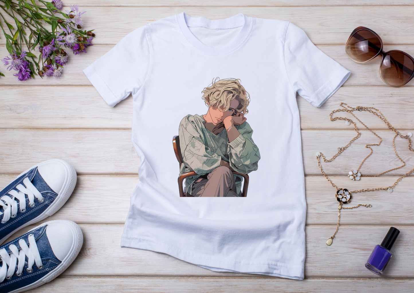 T-shirt Retro Anime Nostalgia – 61 modèles au choix – Noir ou Blanc