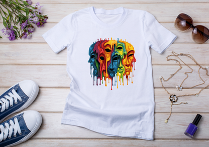 T-shirt Psychedelic Design personnalisé – 100 motifs au choix – Noir ou Blanc