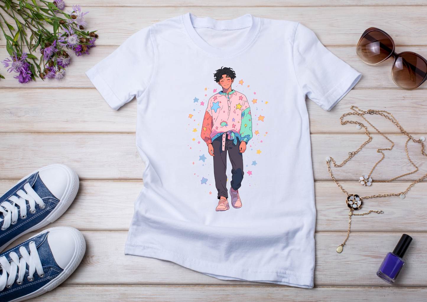 T-shirt Retro Anime Nostalgia – 61 modèles au choix – Noir ou Blanc