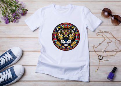T-shirt Psychedelic Design personnalisé – 100 motifs au choix – Noir ou Blanc