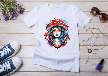 T-shirt Psychedelic Design personnalisé – 100 motifs au choix – Noir ou Blanc