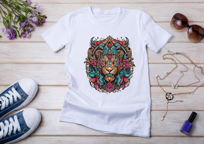T-shirt Psychedelic Design personnalisé – 100 motifs au choix – Noir ou Blanc