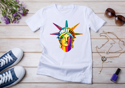 T-shirt Psychedelic Design personnalisé – 100 motifs au choix – Noir ou Blanc