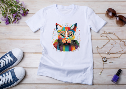 T-shirt Psychedelic Design personnalisé – 100 motifs au choix – Noir ou Blanc