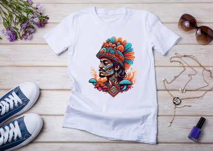 T-shirt Psychedelic Design personnalisé – 100 motifs au choix – Noir ou Blanc