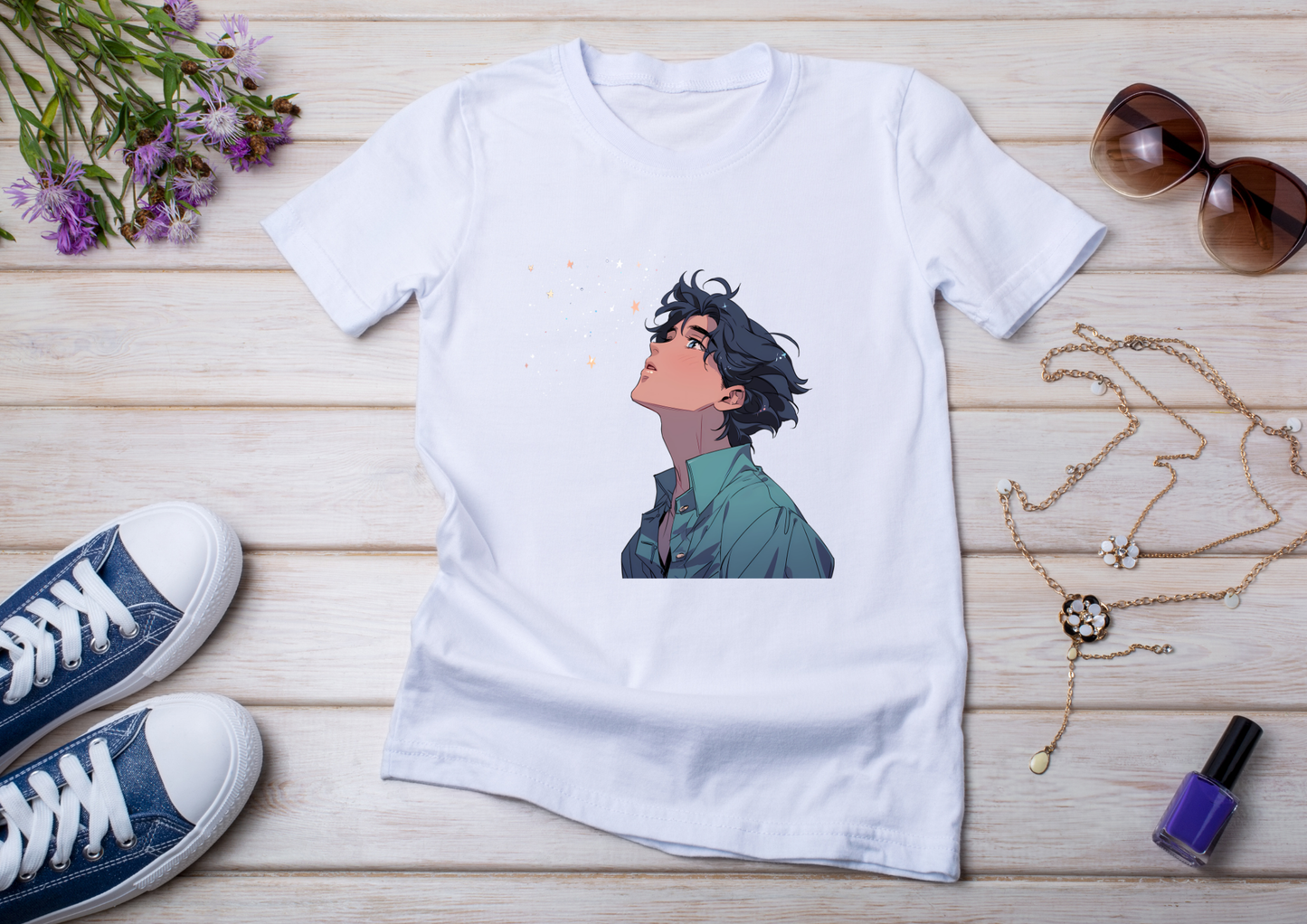 T-shirt Retro Anime Nostalgia – 61 modèles au choix – Noir ou Blanc