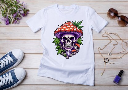 T-shirt Psychedelic Design personnalisé – 100 motifs au choix – Noir ou Blanc