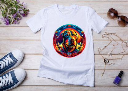 T-shirt Psychedelic Design personnalisé – 100 motifs au choix – Noir ou Blanc