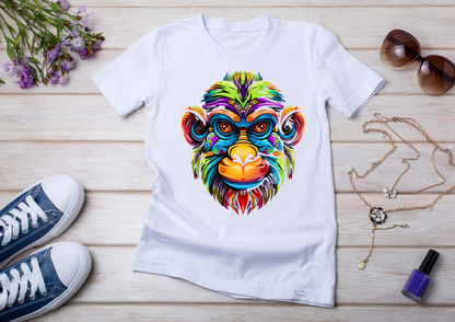 T-shirt Psychedelic Design personnalisé – 100 motifs au choix – Noir ou Blanc