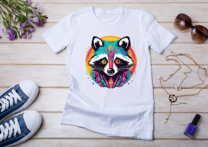 T-shirt Psychedelic Design personnalisé – 100 motifs au choix – Noir ou Blanc