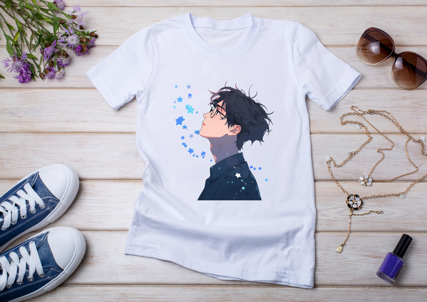 T-shirt Retro Anime Nostalgia – 61 modèles au choix – Noir ou Blanc