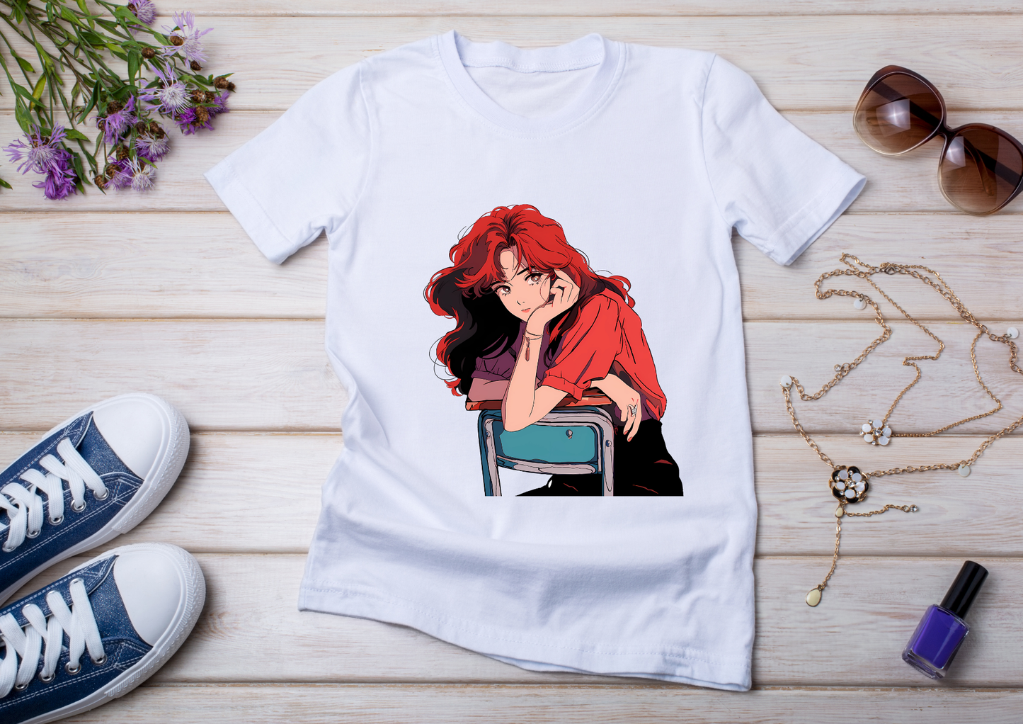 T-shirt Retro Anime Nostalgia – 61 modèles au choix – Noir ou Blanc