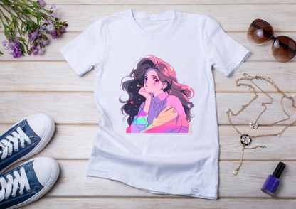 T-shirt Retro Anime Nostalgia – 61 modèles au choix – Noir ou Blanc