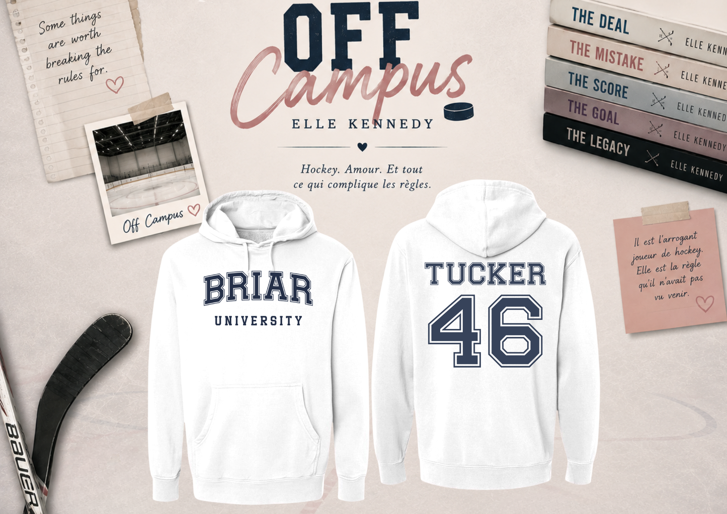 Sweat à Capuche Briar University – Blanc – Off Campus