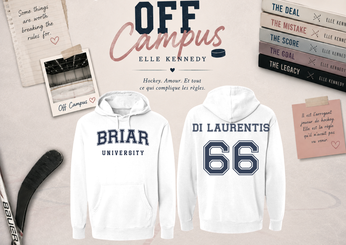 Sweat à Capuche Briar University – Blanc – Off Campus