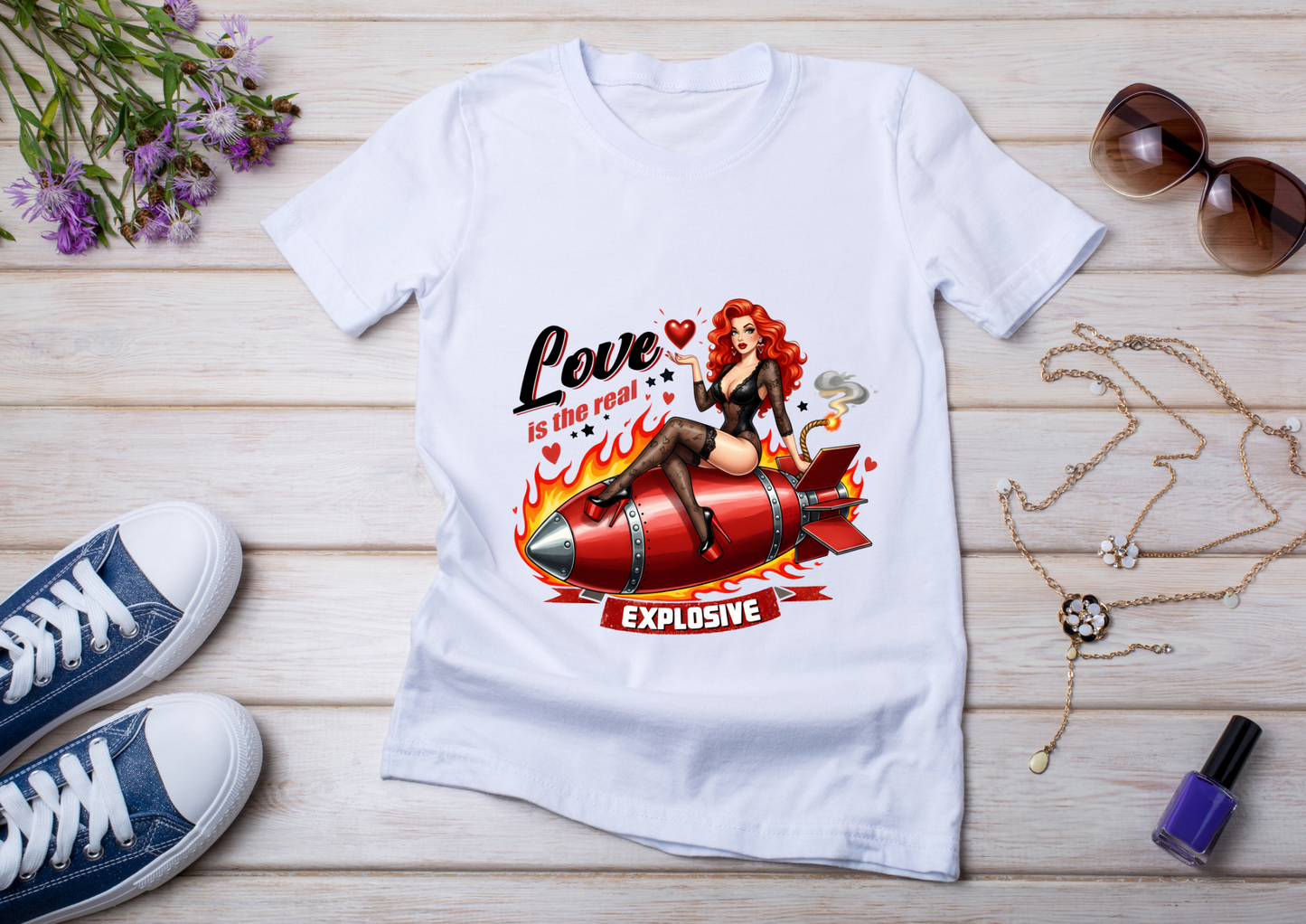 🖤 T-shirt Femme Style Pin-Up Vintage – Collection Rock & Biker
